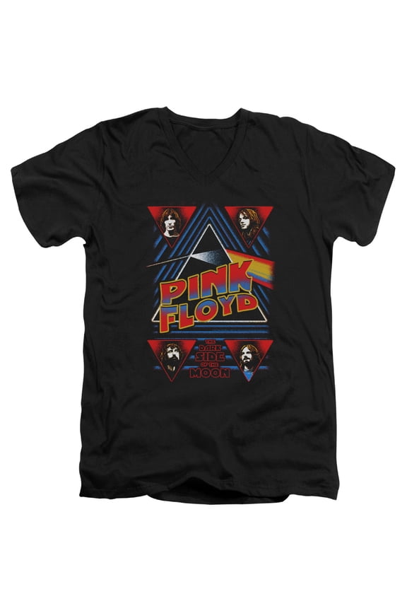 Pink Floyd - Dark Side - Slim Fit V Neck Shirt - Medium