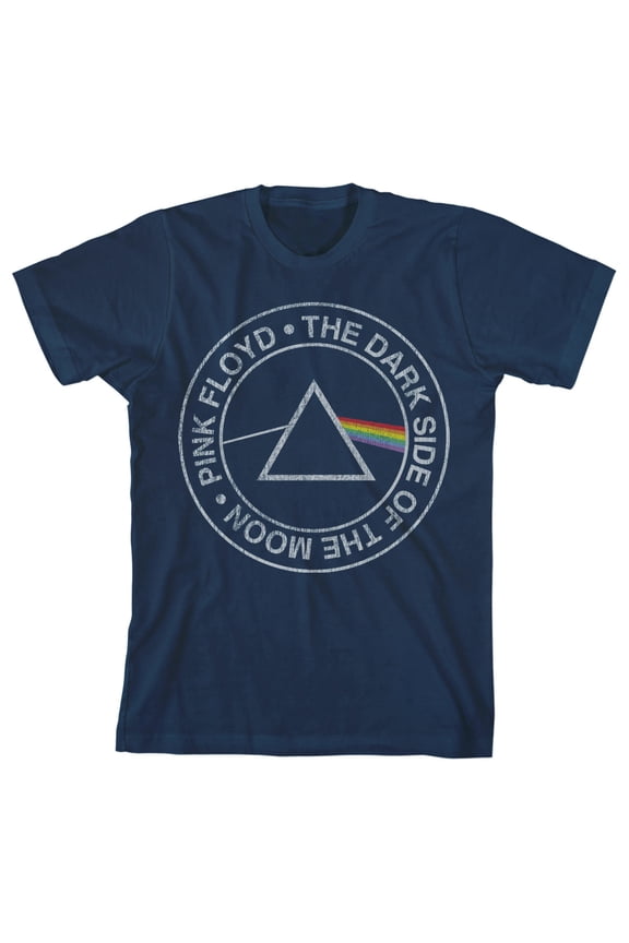 Pink Floyd Dark Side of the Moon Boy's Navy T-shirt-Small