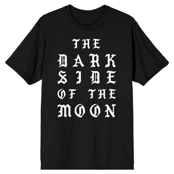 Pink Floyd Dark Side of the Moon Gothic Text Men's Black T-shirt-XS