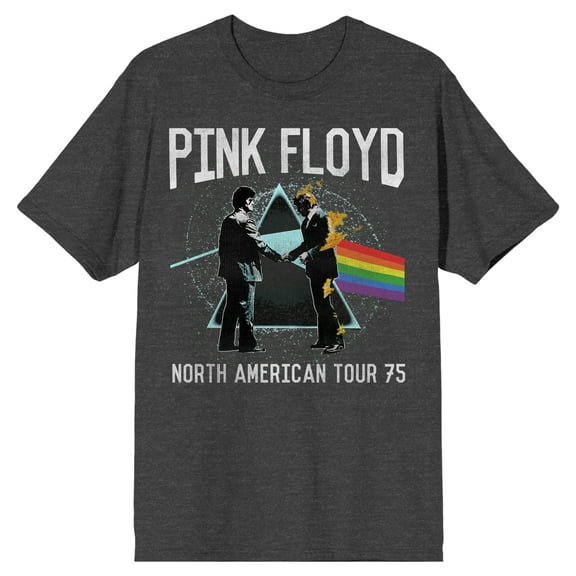 Pink Floyd Dark Side of the Moon Men's Charcoal T-shirt-XL