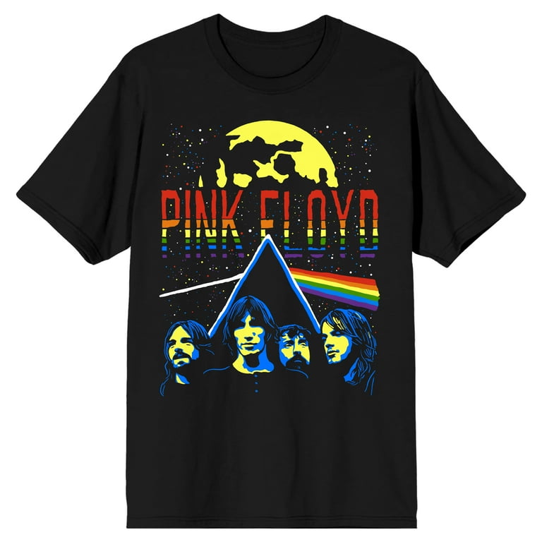 Pink Floyd Dark Side of the Moon Split Artwork Men s Black T shirt 5XL