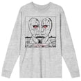 thumbnail image 1 of Pink Floyd Division Bell Drawing Crew Neck Long Sleeve Athletic Heather Men's Tee-Large, 1 of 5