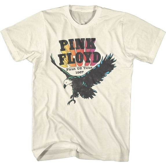 Pink Floyd First Us Tour Ivory Adult S/S Comfort Color Tshirt M