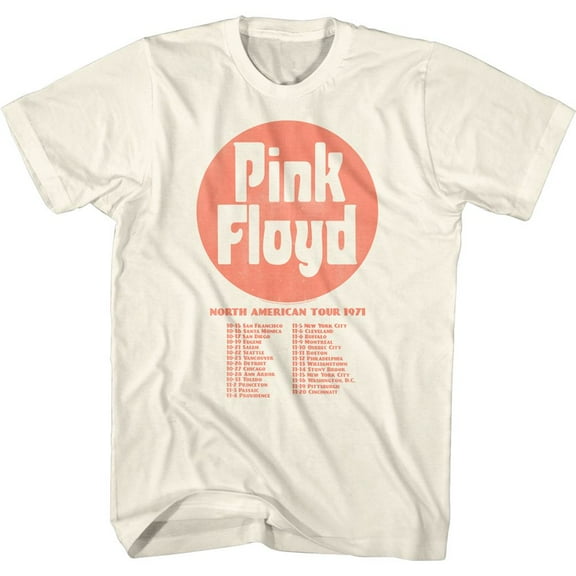 Pink Floyd Frontdates Natural Adult T-Shirt M