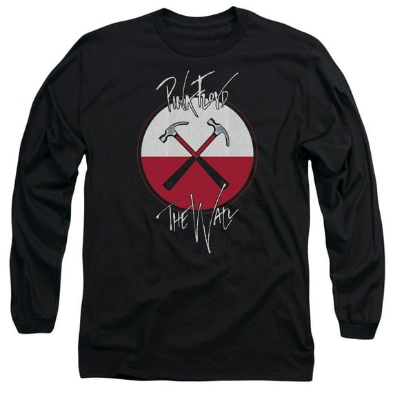 Pink Floyd Hammers Long Sleeve Adult 18/1 T-Shirt Black