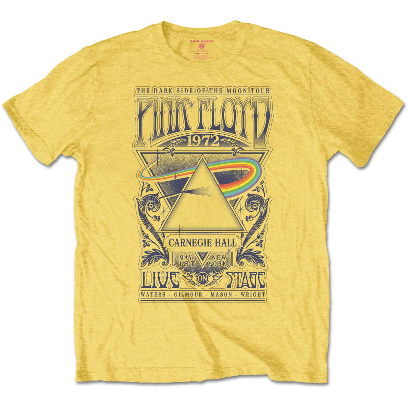 Little Boys Pink Floyd Carnegie Hall Poster Childrens T shirt 12T Yellow