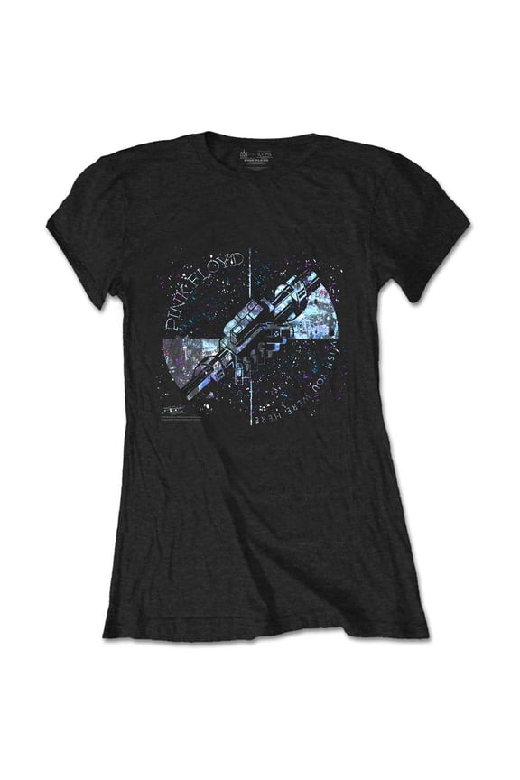 Pink Floyd Ladies T-Shirt: Machine Greeting Blue (Large)