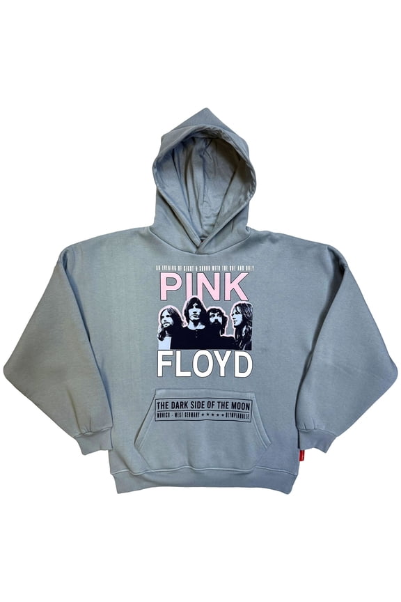 Pink Floyd Ladies Unplugged Pullover Hoodie: DSOTM Munich (Blue)