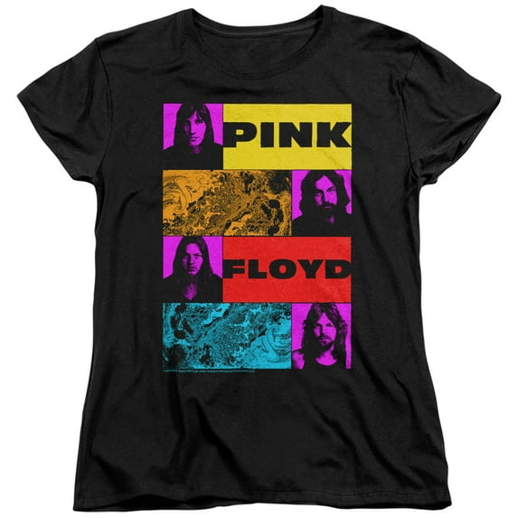Pink Floyd Lava Tiles Women's T Shirt, Black, Small