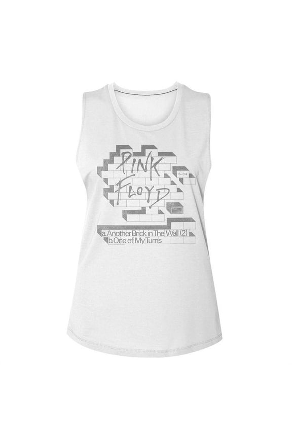 Pink Floyd Light Bricks White Junior Women's Muscle Tank Top
