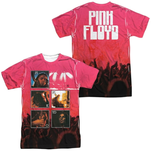 Pink Floyd Live Unisex Adult Sublimated Costume T Shirt (Front/Back), 2X-Large Multicolor