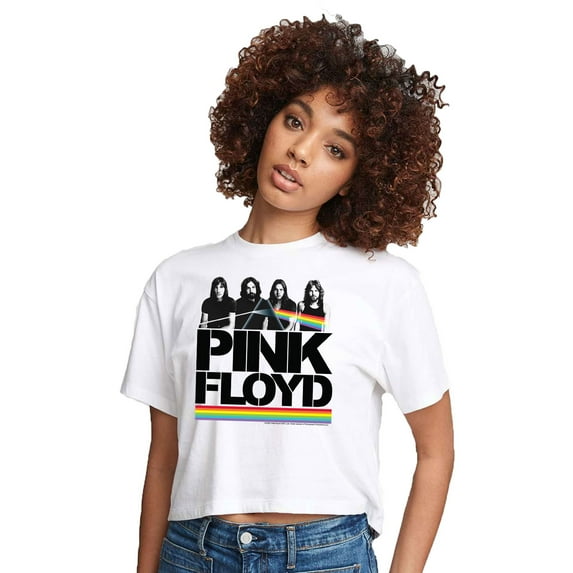 Pink Floyd - Meddle Photo - Juniors Cropped Cotton Blend T-Shirt