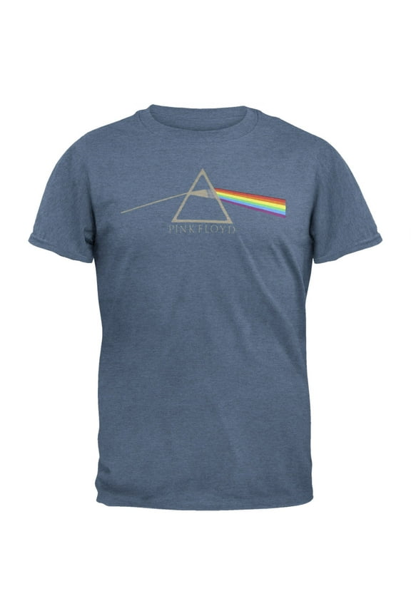 Men's Dark Side Distressed Soft Blue Short Sleeve T Shirt