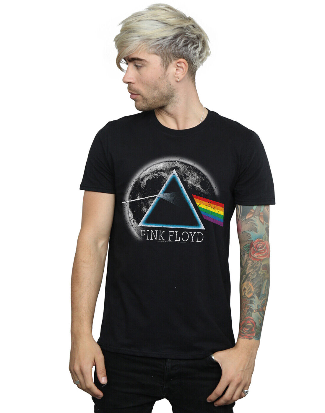 Pink Floyd Men's Dark Side Of The Moon Distressed TShirt