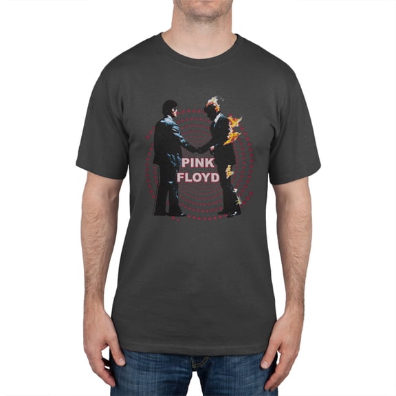 Pink Floyd Men's Distressed Burning Man Soft Short Sleeve T Shirt
