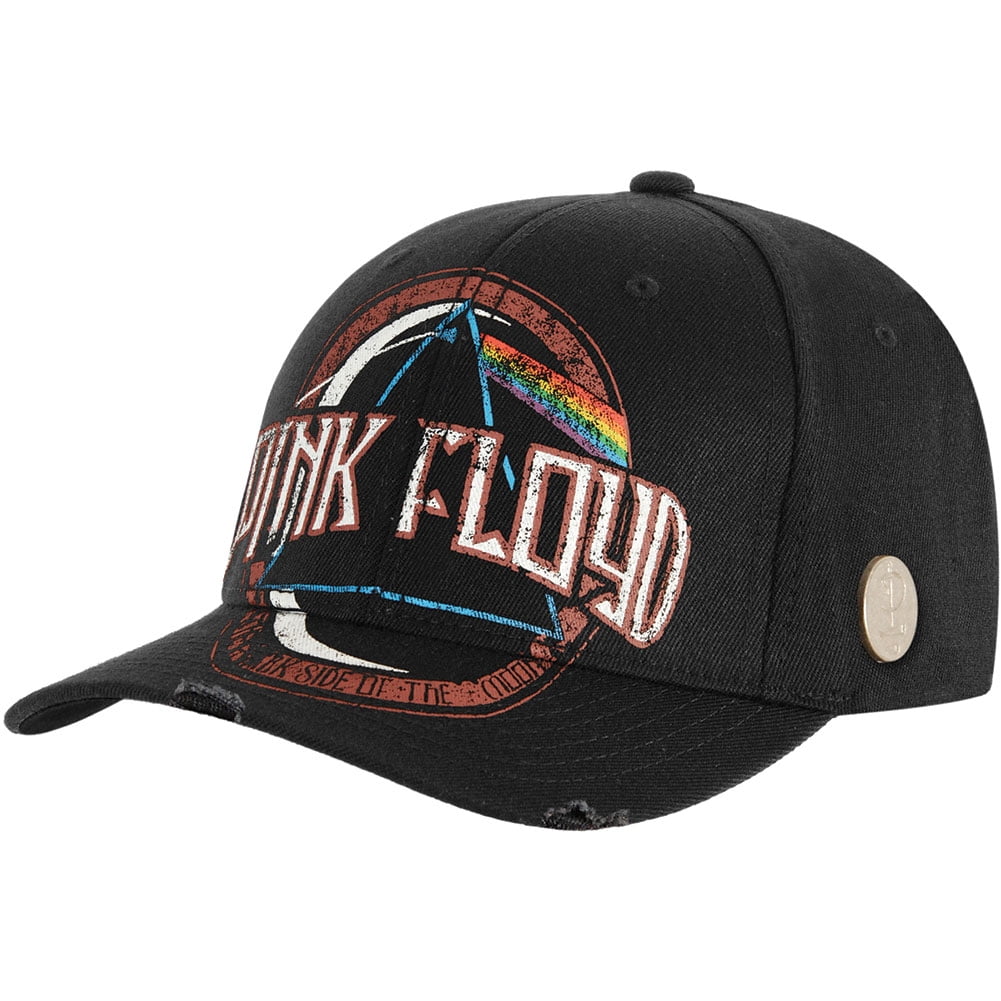 Pink Floyd 'Dark Side Of The Moon' Baseball Cap - Black, Adjustable, Official Licensed