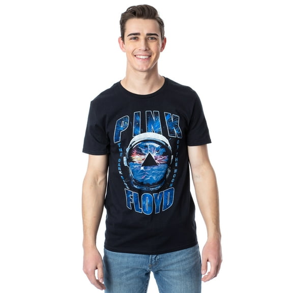 Pink Floyd Men's The Dark Side Of The Moon Pyramid Storm In Astronaut Helmet T-Shirt