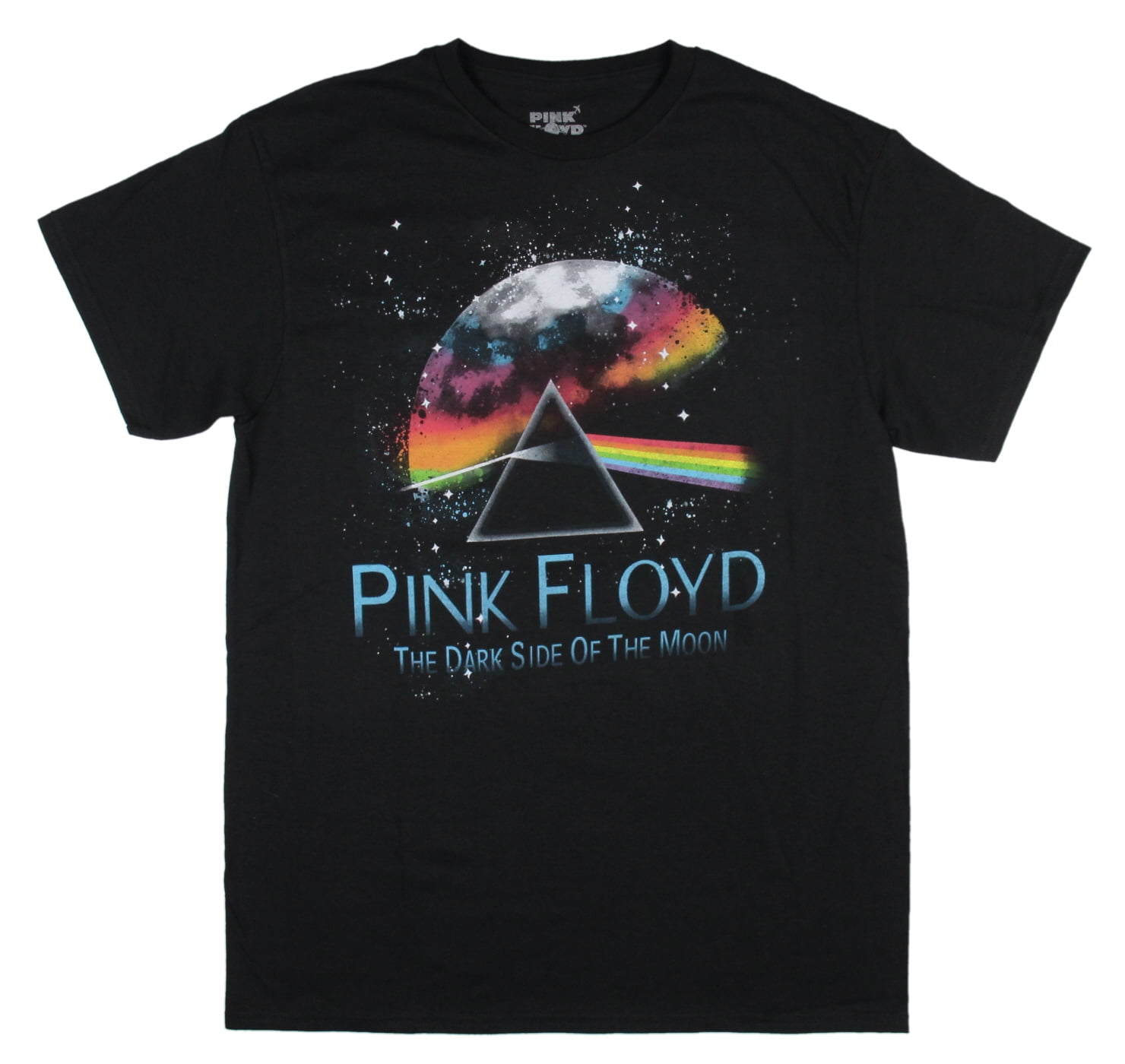 Pink Floyd Mens' The Dark Side Of The Moon Space and Stars Band T-Shirt ...