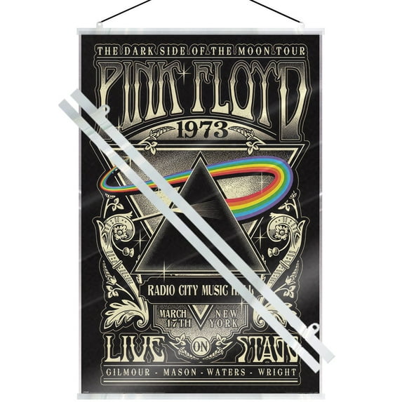 Pink Floyd - Music Poster (Dark Side Of The Moon - Radio City Music Hall 1973) (Size: 24" x 36") (Laminated Poster & Clear Hanger)