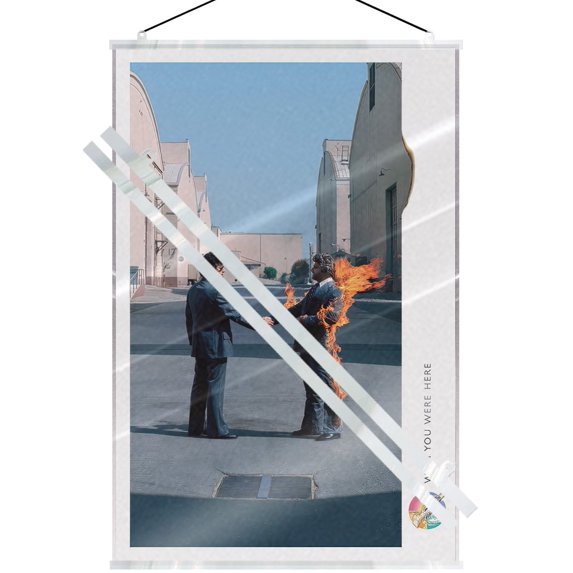 Pink Floyd - Music Poster (Wish You Were Here - Album Cover) (Size: 24" x 36") (Laminated Poster & Clear Hanger)