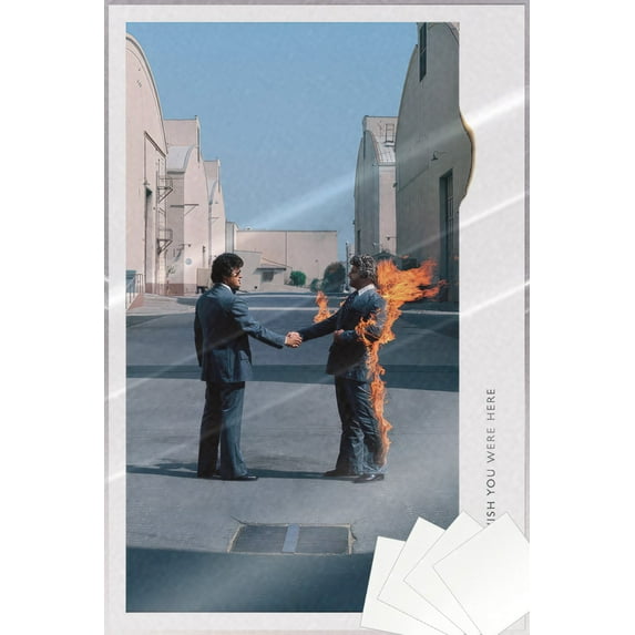 Pink Floyd - Music Poster (Wish You Were Here - Album Cover) (Size: 24" x 36") (Laminated Poster & Poster Strips)