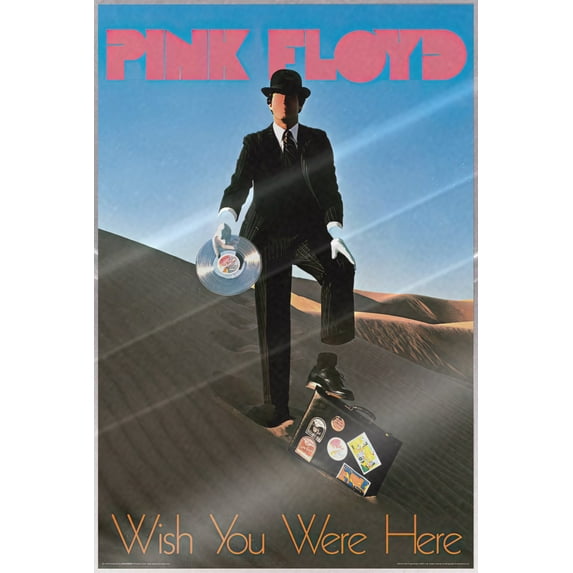 Pink Floyd - Music Poster (Wish You Were Here - Record Man) (Size: 24" x 36") (Laminated Poster)