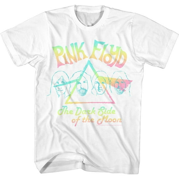 Pink Floyd Pastel Rainbow White Adult T-Shirt 5Xl