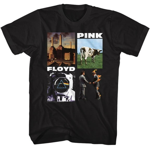 Pink Floyd Photos Black Adult T-Shirt