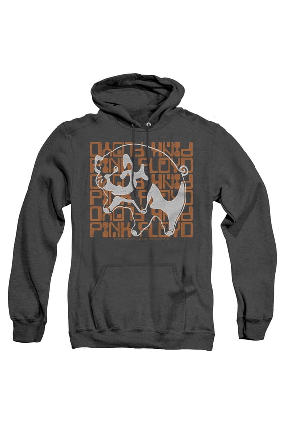 Pink Floyd Pig Adult Heather Hoodie Sweatshirt Black