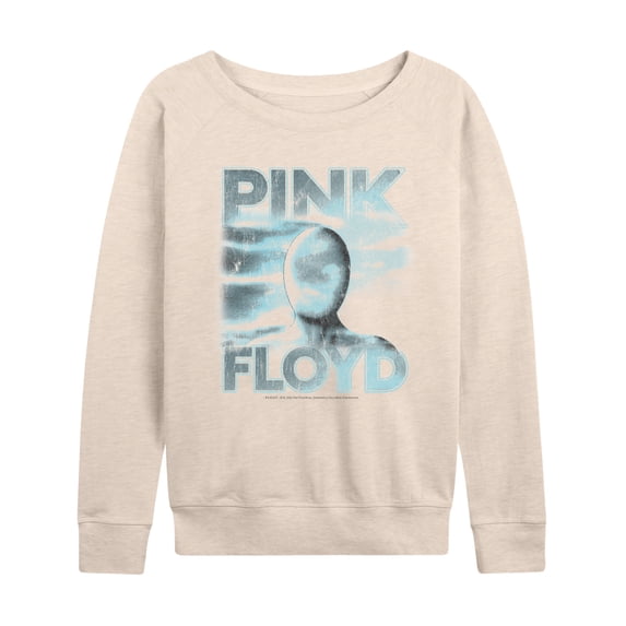 Pink Floyd - Pink Floyd Cloud Man Lightweight French Terry Wide Neck Long Sleeve Graphic Shirt