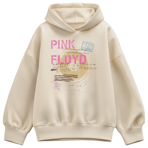 Pink Floyd - Pink Floyd Lyric Drafts - Ladies Oversized Fleece Hoodie Sweatshirt