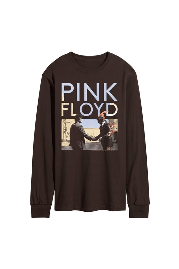 - Pink Floyd WYWH Handshake Fire - Men's Long Sleeve Graphic T-Shirt