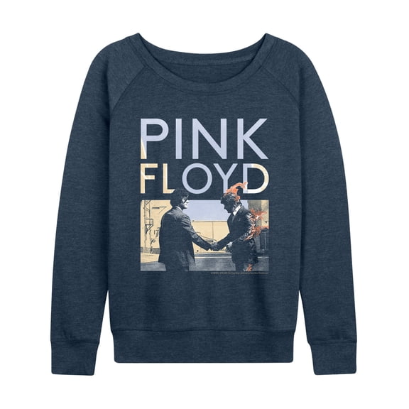 Pink Floyd - Pink Floyd WYWH Handshake Fire - Women's French Terry Long Sleeve Pullover