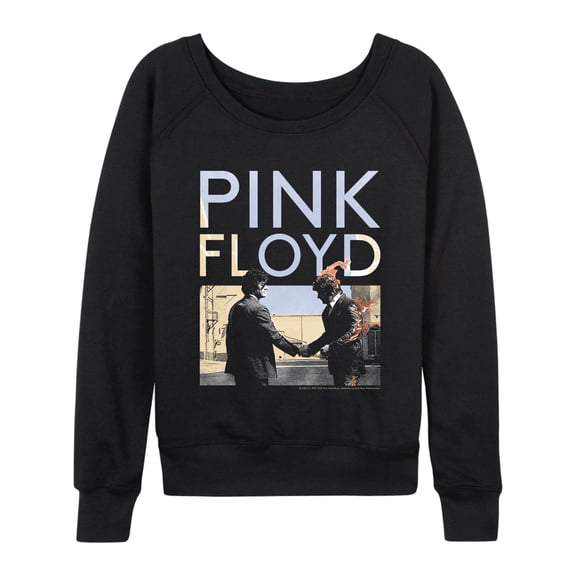 Pink Floyd - Pink Floyd WYWH Handshake Fire - Women's French Terry Long Sleeve Pullover