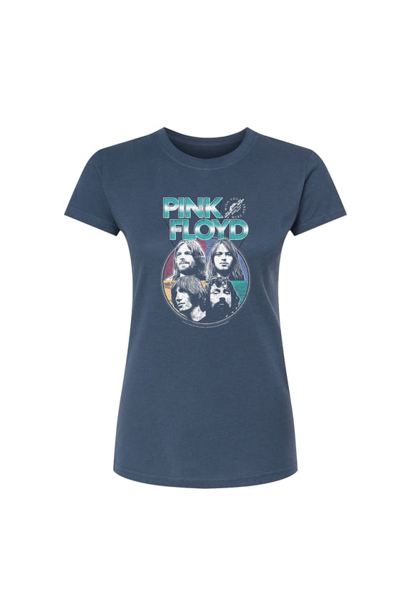 - Pink Floyd Wywh Photos Textured - Juniors Fitted Short Sleeve Graphic T-Shirt