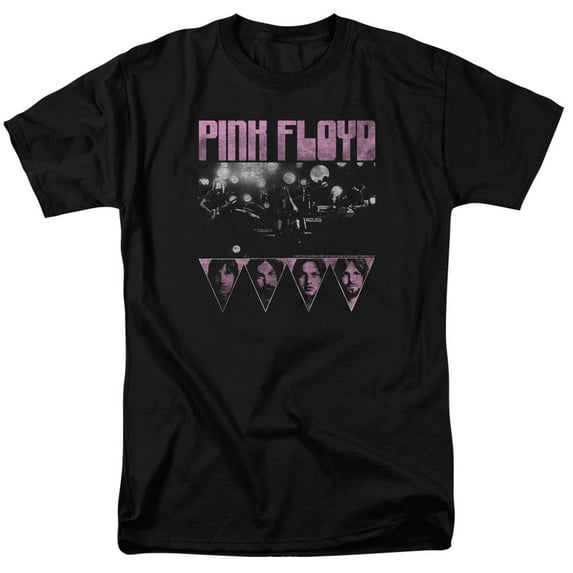 Pink Floyd Pink Four Adult 18/1 T-Shirt Black
