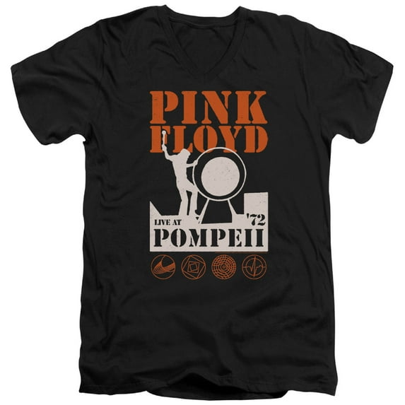 Pink Floyd - Pompeii - Slim Fit V Neck Shirt - Large