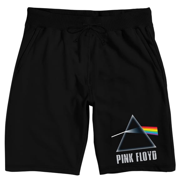 Pink Floyd Prism Logo On Black Adult Lounge Short-Large