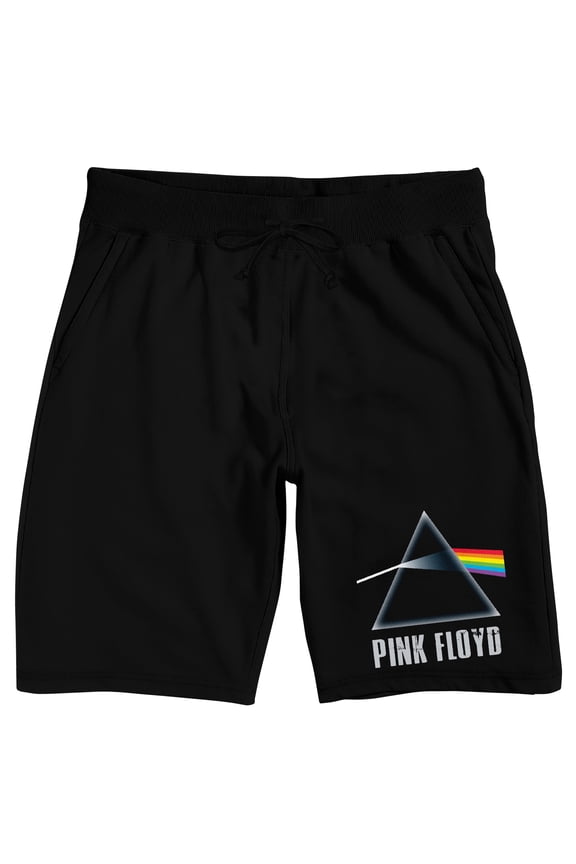 Pink Floyd Prism Logo On Black Adult Lounge Short-Small