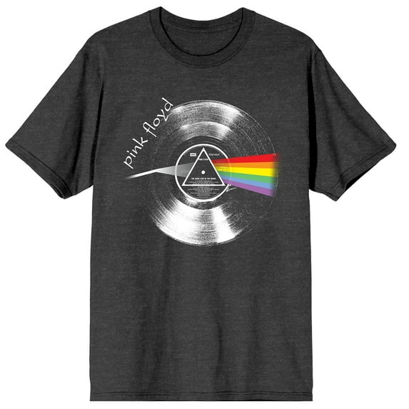 Pink Floyd Prism Record Crew Neck Short Sleeve Anthra Melange Women's T-shirt-XL