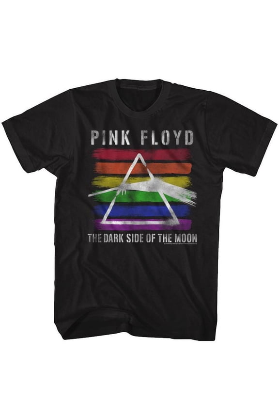 Pink Floyd Rainbow Black Adult T-Shirt 4Xl