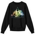 thumbnail image 1 of Pink Floyd Rainbow Live Photo Adult Black Crew Neck Sweatshirt-Large, 1 of 3
