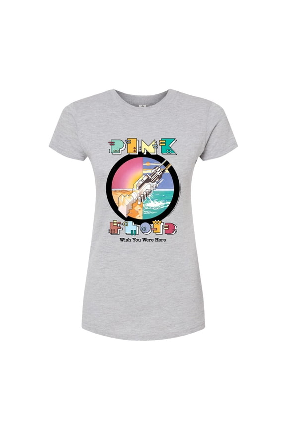 - Robot Handshake - Juniors Fitted Graphic T-Shirt