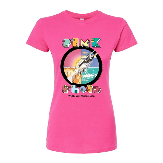 Pink Floyd - Robot Handshake - Juniors Fitted Graphic T-Shirt