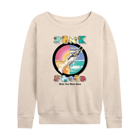 Pink Floyd - Robot Handshake - Women's Lightweight French Terry Long Sleeve Shirt