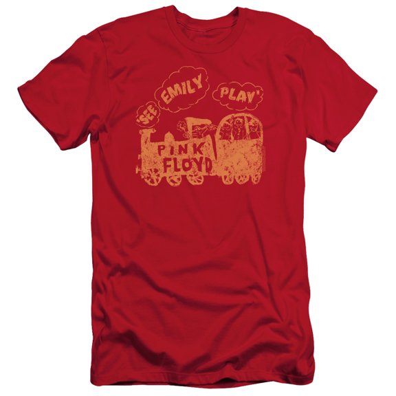 Pink Floyd See Emily Play Adult 30/1 T-Shirt Red