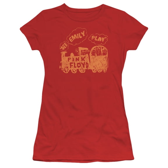 Pink Floyd See Emily Play Junior Women's T-Shirt Sheer Red