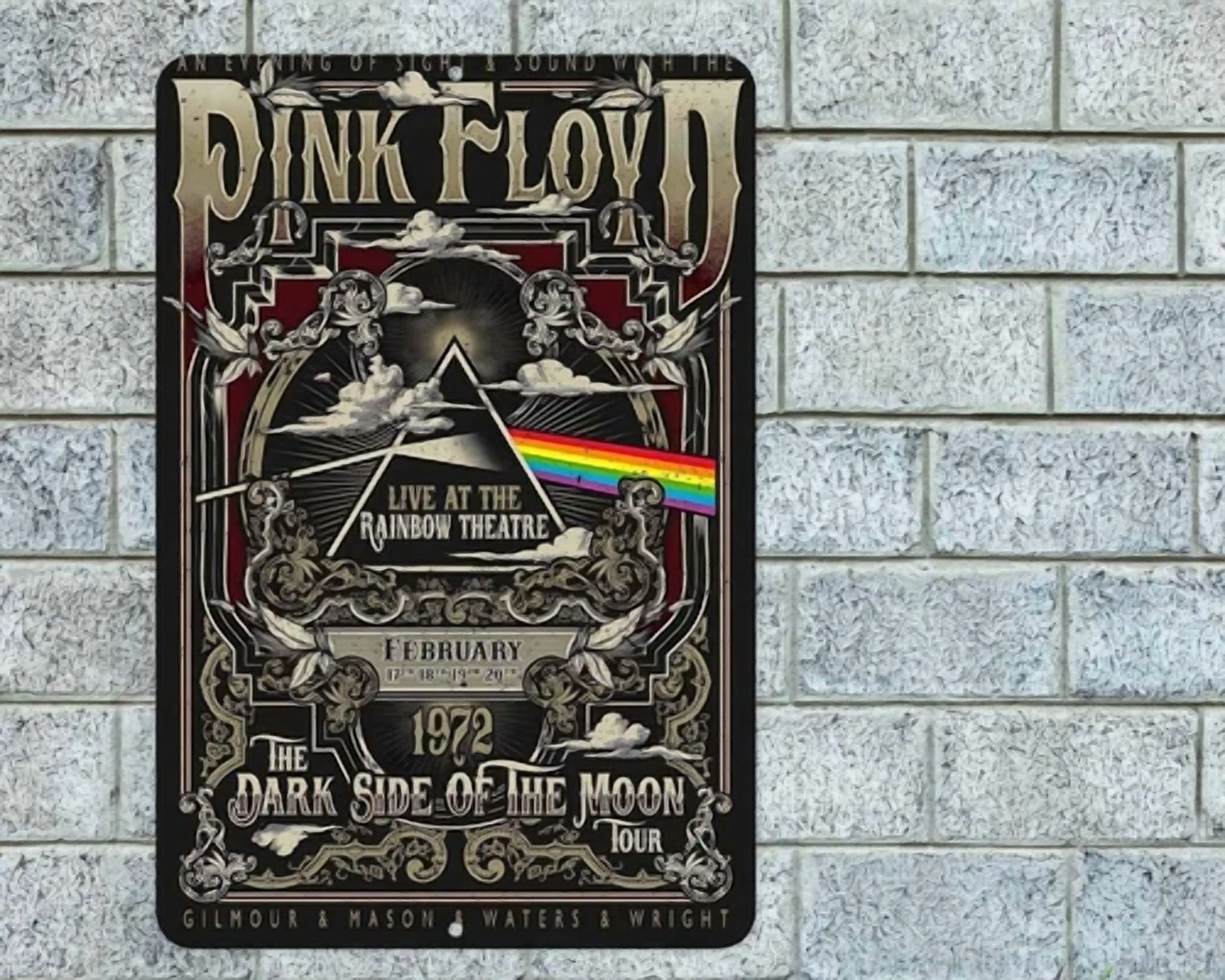 Floyd Sign Pink Floyd Sign Aluminum Metal 8