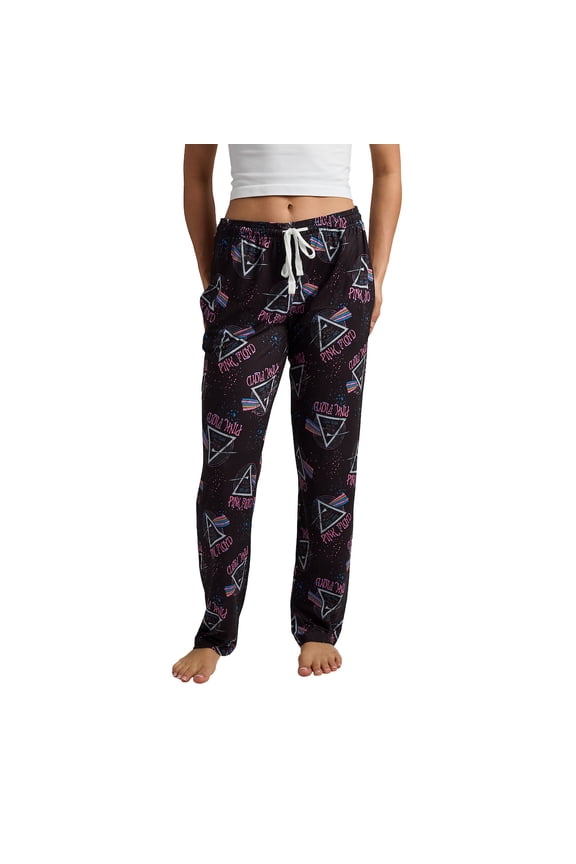 Pink Floyd The Dark Side Of The Moon All-Over Print Women's Sleep Pajama Pants -Large