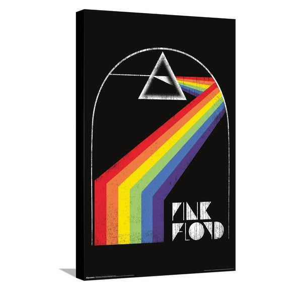 Pink Floyd - The Dark Side Of The Moon Illustration Variant Canvas Wall Poster, 14.725" x 22.375"